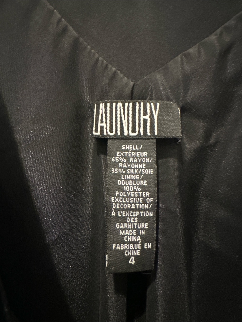 NWOT Laundry By Shelli Segal Black V-Neck Midi Dress with Burnout Velvet Pattern - Picture 4 of 4